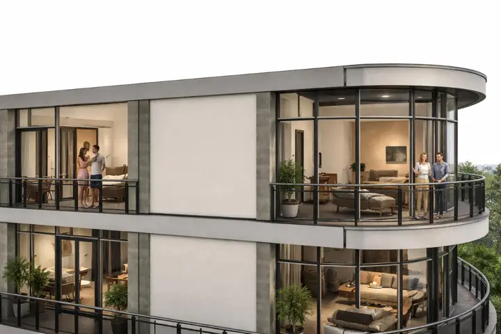 Apartamentos desde el balcón